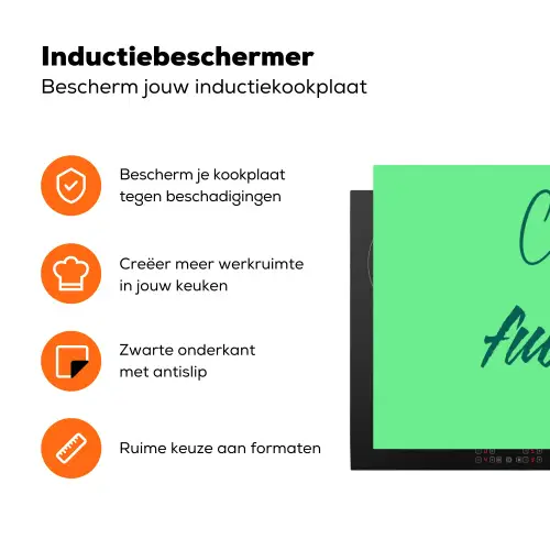 c'est la fucking vie - Groen - Penseelstijl Inductie beschermer vinyl 3mm klein -zzzzzzz-td-ups