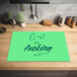 c'est la fucking vie - Groen - Penseelstijl Inductie beschermer vinyl 3mm klein -sfeer5