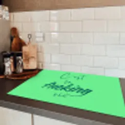 c'est la fucking vie - Groen - Penseelstijl Inductie beschermer vinyl 3mm klein -sfeer3