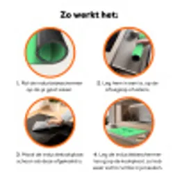 c'est la fucking vie - Groen - Penseelstijl Inductie beschermer vinyl 3mm klein -zzzzzzz-td-werking