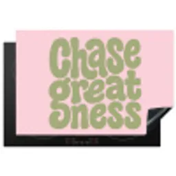 Chase greatness - Groen - Roze - Retro Inductie beschermer vinyl 3mm klein -3d