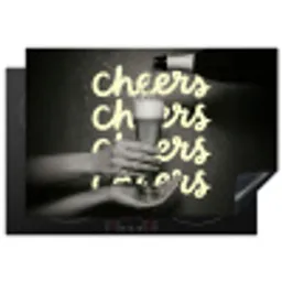 Cheers - Wijn - Zwart - Wit Inductie beschermer vinyl 3mm klein -3d