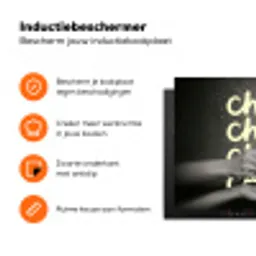Cheers - Wijn - Zwart - Wit Inductie beschermer vinyl 3mm klein -zzzzzzz-td-ups