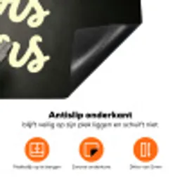 Cheers - Wijn - Zwart - Wit Inductie beschermer vinyl 3mm klein -zzzzzzz-td-onderkant