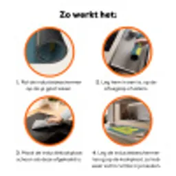 Chill out - Geel - Blauw Inductie beschermer vinyl 3mm klein -zzzzzzz-td-werking