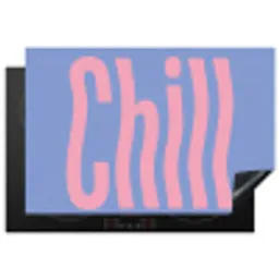 Chill - Roze - Blauw - Golvend Inductie beschermer vinyl 3mm klein -3d