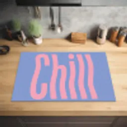 Chill - Roze - Blauw - Golvend Inductie beschermer vinyl 3mm klein -sfeer5