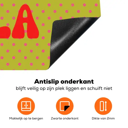 Ciao bella - Rood - Groen - Stippen Inductie beschermer vinyl 3mm klein -zzzzzzz-td-onderkant