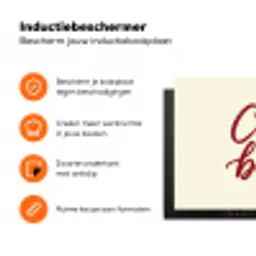 Ciao bella - Rood - Wit - Minimalistisch Inductie beschermer vinyl 3mm klein -zzzzzzz-td-ups