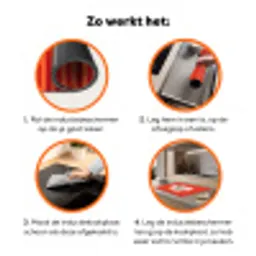 Ciao bella - Tekstwolk - Strepen - Oranje Inductie beschermer vinyl 3mm klein -zzzzzzz-td-werking