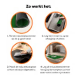 Cirkel - Roze - Tekst - Art Inductie beschermer vinyl 3mm klein -zzzzzzz-td-werking