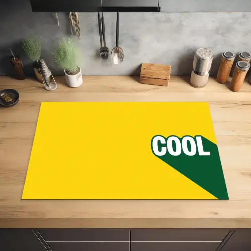 Cool - Geel - Groen Inductie beschermer vinyl 3mm klein -sfeer5