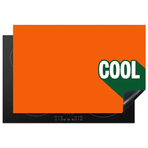 Cool - Oranje - Groen Inductie beschermer vinyl 3mm klein -3d