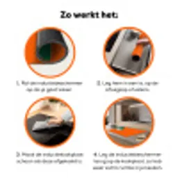 Cool - Oranje - Groen Inductie beschermer vinyl 3mm klein -zzzzzzz-td-werking