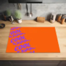 Cool - Paars - Oranje Inductie beschermer vinyl 3mm klein -sfeer5