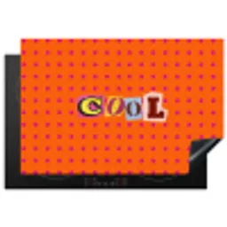 Cool - Stippen - Oranje Inductie beschermer vinyl 3mm klein -3d