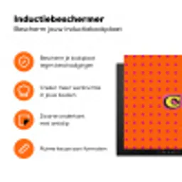 Cool - Stippen - Oranje Inductie beschermer vinyl 3mm klein -zzzzzzz-td-ups