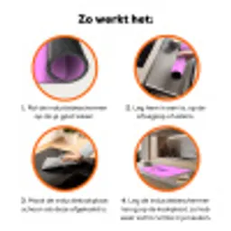 Diva - Lip - Panterprint - Roze Inductie beschermer vinyl 3mm klein -zzzzzzz-td-werking