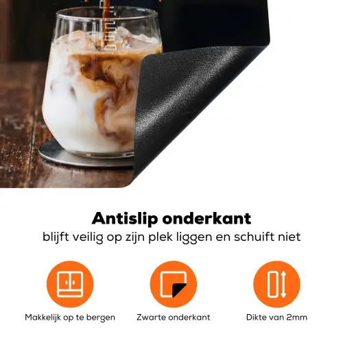 Espresso - Melk - Café Inductie beschermer vinyl 3mm klein -zzzzzzz-td-onderkant