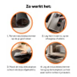 Espresso - Melk - Café Inductie beschermer vinyl 3mm klein -zzzzzzz-td-werking