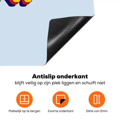 Fijn - Geel - Oranje Inductie beschermer vinyl 3mm klein -zzzzzzz-td-onderkant