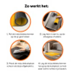 Geel - Blauw - Here comes the sun Inductie beschermer vinyl 3mm klein -zzzzzzz-td-werking