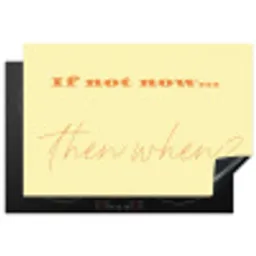 Geel - Oranje - if not now then when Inductie beschermer vinyl 3mm klein -3d