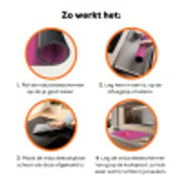 Girl power - Hart - Roze - Rood Inductie beschermer vinyl 3mm klein -zzzzzzz-td-werking