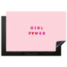 Girl power - Roze - Hartje Inductie beschermer vinyl 3mm klein -3d