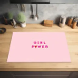 Girl power - Roze - Hartje Inductie beschermer vinyl 3mm klein -sfeer5