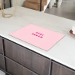 Girl power - Roze - Hartje Inductie beschermer vinyl 3mm klein -sfeer8
