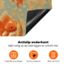 Goudvissen - Oranje - Vrouw - Blond Inductie beschermer vinyl 3mm klein -zzzzzzz-td-onderkant