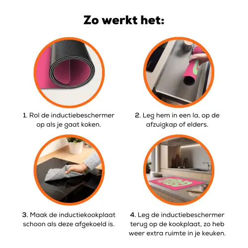 Grateful - Groen - Grafisch - Vloeiend Inductie beschermer vinyl 3mm klein -zzzzzzz-td-werking