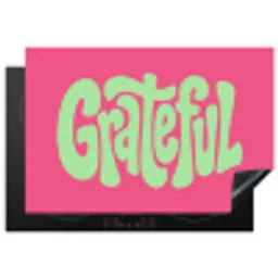 Grateful - Groen - Grafisch - Vloeiend Inductie beschermer vinyl 3mm klein -3d