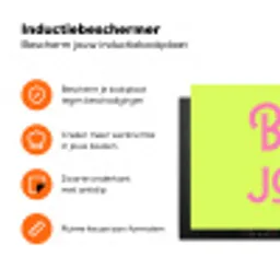 Groen - Roze bonjour - art-deco Inductie beschermer vinyl 3mm klein -zzzzzzz-td-ups