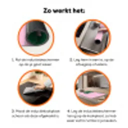 Groen - Teskt - This is art - Roze Inductie beschermer vinyl 3mm klein -zzzzzzz-td-werking