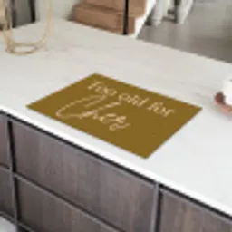 Groen - Too old for cher - Roze Inductie beschermer vinyl 3mm klein -sfeer8