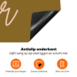 Groen - Too old for cher - Roze Inductie beschermer vinyl 3mm klein -zzzzzzz-td-onderkant