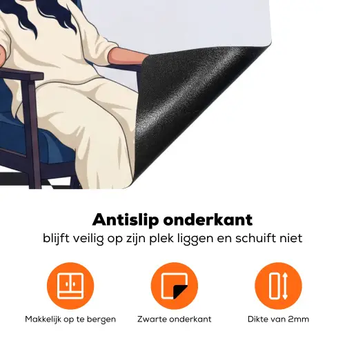 Half human, Half Coffee - Infuus - Koffie Inductie beschermer vinyl 3mm klein -zzzzzzz-td-onderkant