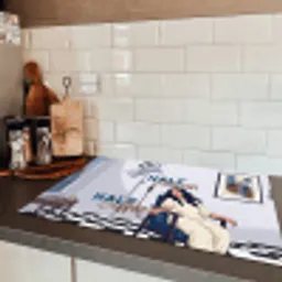 Half human, Half Coffee - Infuus - Koffie Inductie beschermer vinyl 3mm klein -sfeer3