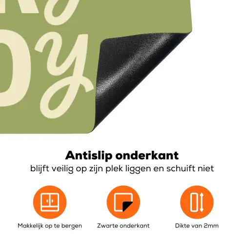 I hate everybody - Groen - Retro Inductie beschermer vinyl 3mm klein -zzzzzzz-td-onderkant