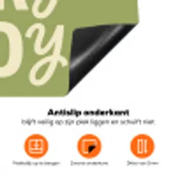 I hate everybody - Groen - Retro Inductie beschermer vinyl 3mm klein -zzzzzzz-td-onderkant