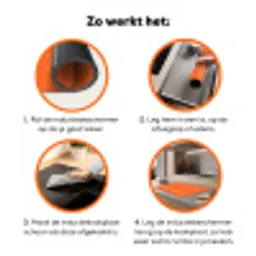 If not now then when - Oranje - Geel - Levendig Inductie beschermer vinyl 3mm klein -zzzzzzz-td-werking