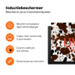Koeienprint - Limited edition - Rood Inductie beschermer vinyl 3mm klein -zzzzzzz-td-ups
