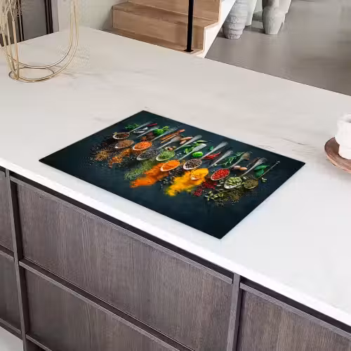 Kruiden - Specerijen - Lepels Inductie beschermer vinyl 3mm klein -sfeer8