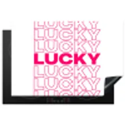 Lucky - Roze - Patroon Inductie beschermer vinyl 3mm klein -3d