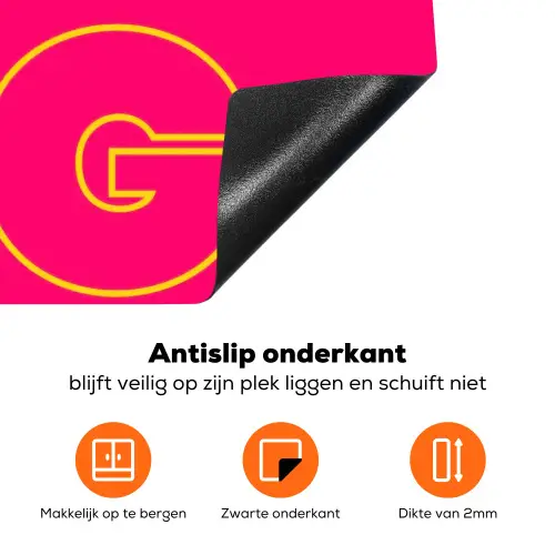 Minimalistisch - Roze - Dream big - Grafisch Inductie beschermer vinyl 3mm klein -zzzzzzz-td-onderkant