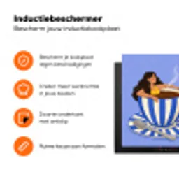 Mok - Koffie - Vrouw - Paars Inductie beschermer vinyl 3mm klein -zzzzzzz-td-ups
