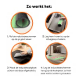 Mon cheri - Groen - Roze Inductie beschermer vinyl 3mm klein -zzzzzzz-td-werking
