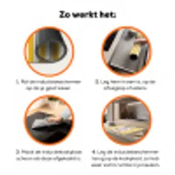 More coffee - Geel - Paars - Strepen - Mok Inductie beschermer vinyl 3mm klein -zzzzzzz-td-werking